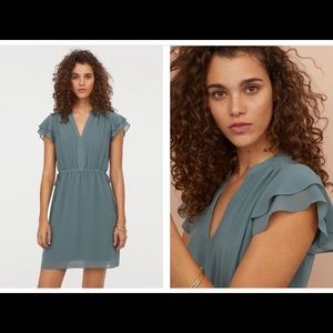 Beautiful Olive/Sage Green Ruffle Dress